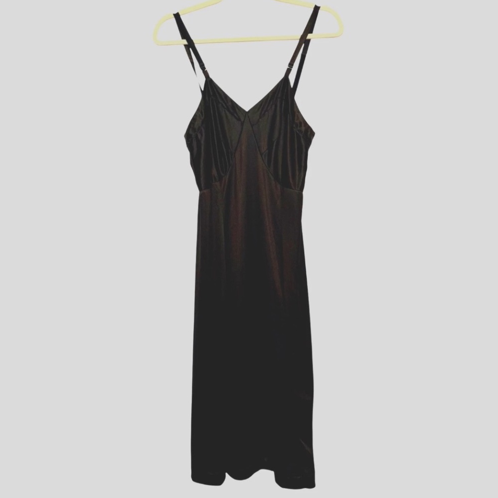 Vintage‎ Sears Black Full Dress Slip Size 34 Tall Adjustable Straps